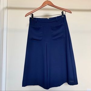 Navy A-line skirt from Zara